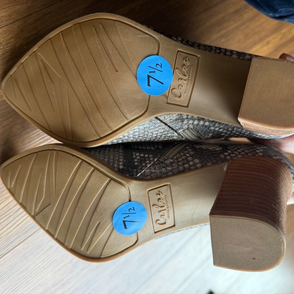 CARLOS by Carlos Santana Snakeskin Boots Womens 7.5 Lydia Faux Leather Heeled - Picture 8 of 13